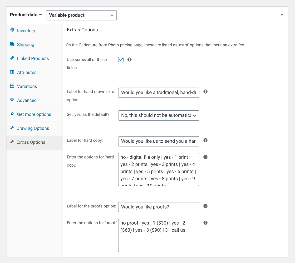 customizing woocommerce admin product